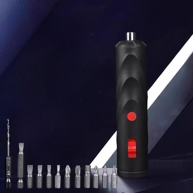 Electric Screwdriver Rechargeable Household Small Electric Batch Electric Drill Screwdriver Mini Automatic Screwdriver Tool Set_voghion.com