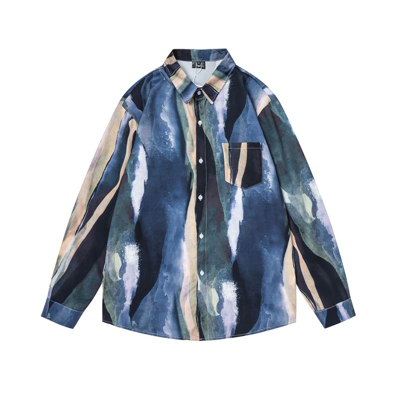 Giacca da coppia con camicia e giacca a maniche lunghe in stile vintage floreale in stile hawaiano tailandese per uomo e donna_voghion.com