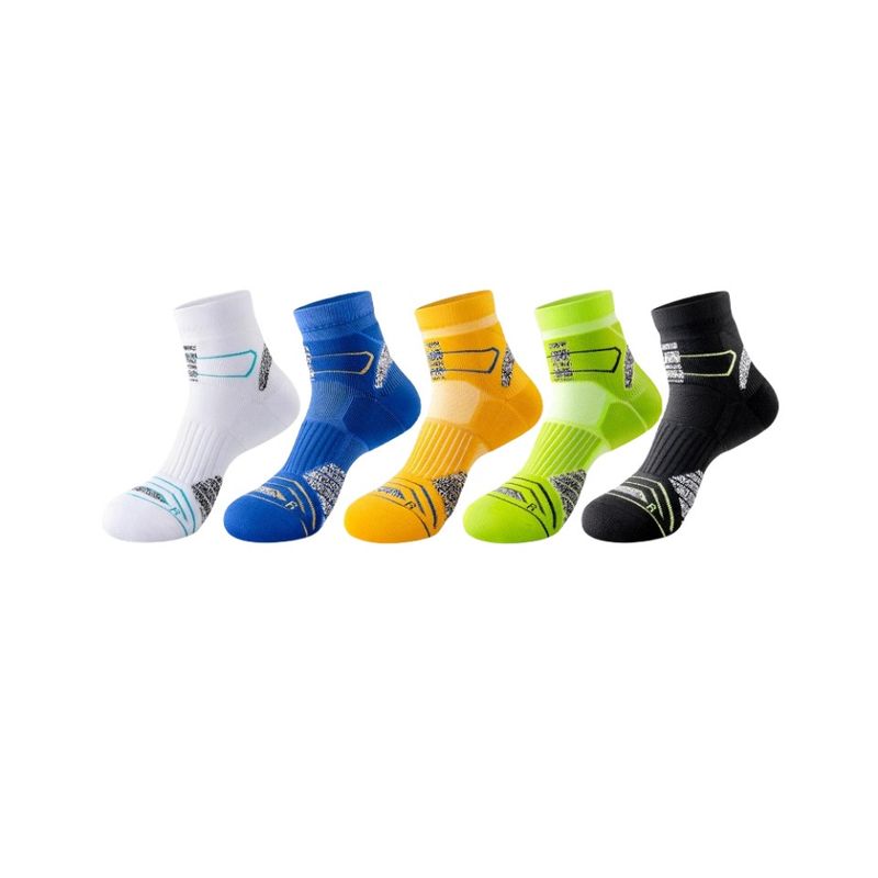Wangjia Marathon Professional Laufsocken für Herren, Herbst und Winter, mittelhoch, mit verdickter Frotteesohle, geeignet für Sportarten wie Radfahren und Basketball._voghion.com