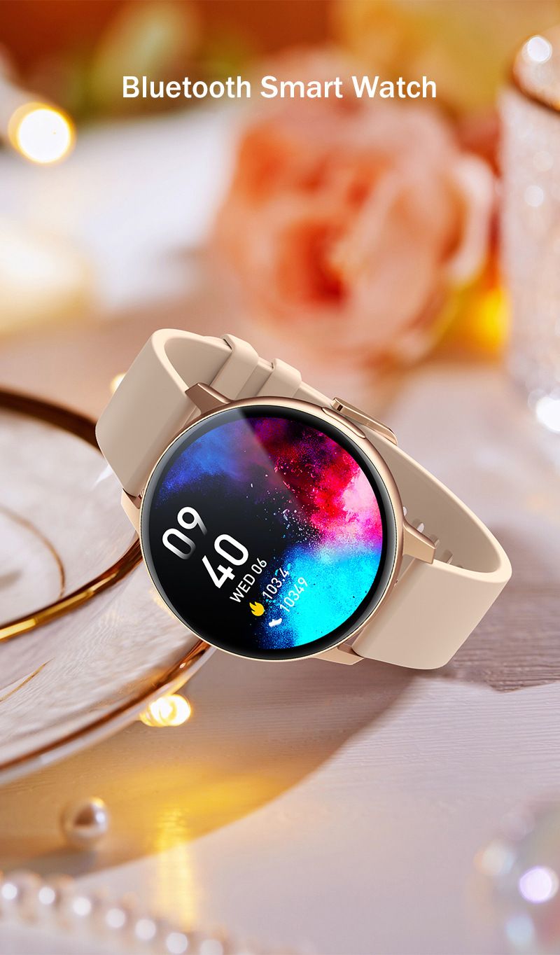 S48T Smartwatch mit Bluetooth-Anrufen – Fitness-Tracker mit rundem Touchscreen zur Überwachung von Herzfrequenz, Blutdruck und Schlaf_voghion.com