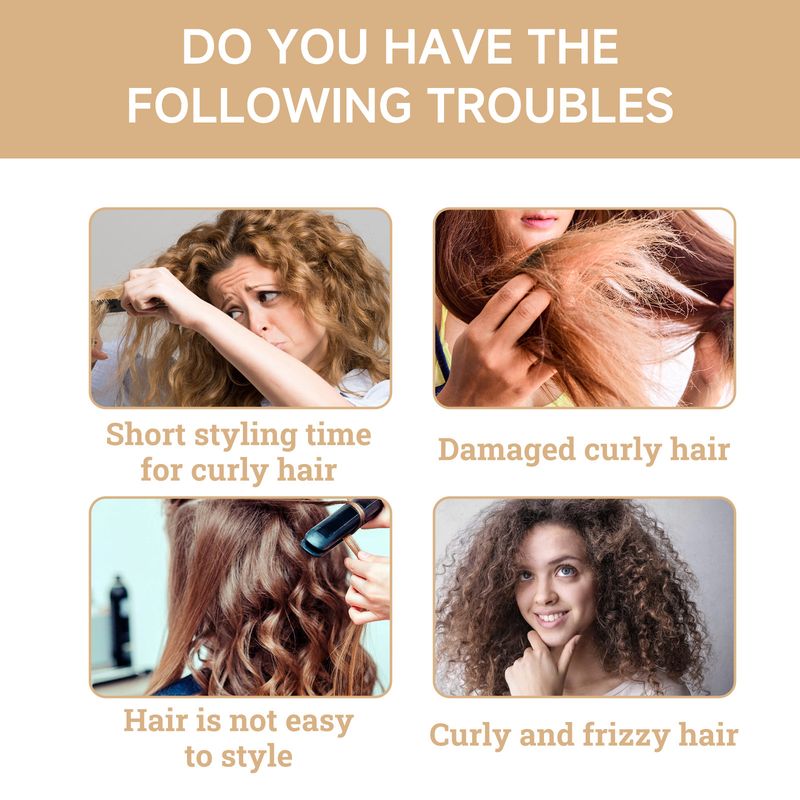 Fugtgivende krøllecreme, fugtgivende og glansfuldt krøllet hår, blødgørende og fikserende, fugtgivende og fugtgivende hår, elastisk krøllecreme_voghion.com