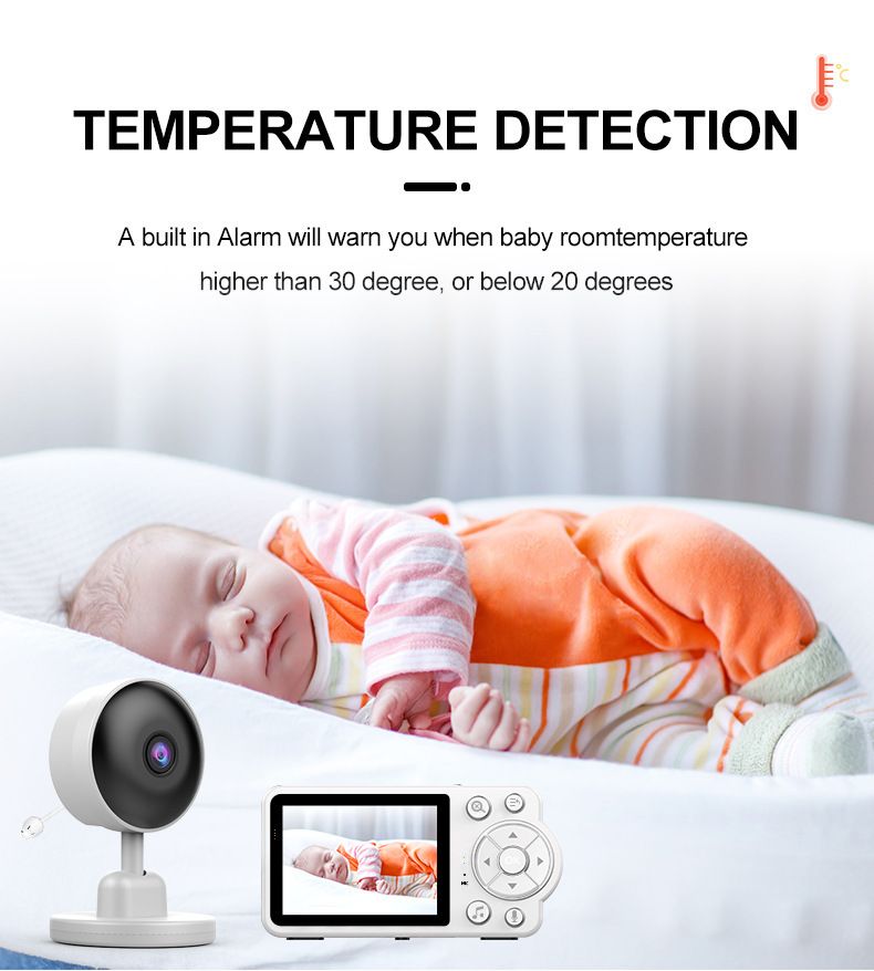 Monitor de bebé para madres e hijos Cuidado del bebé Monitoreo inalámbrico Cuidado del bebé Cámara para bebés Monitor de sueño y llanto del bebé_voghion.com