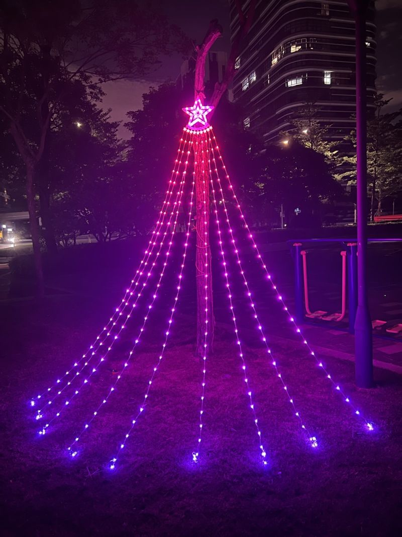 New LED five star fantasy light leather line light three wire point control Bluetooth music remote light string Christmas atmosphere light_voghion.com