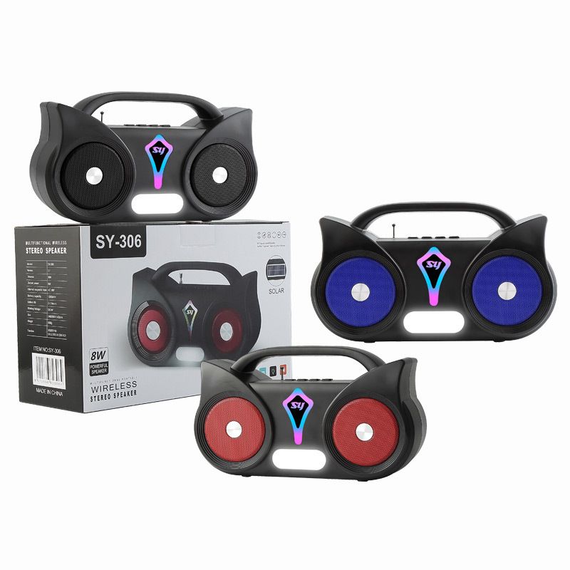 2024 New Solar Audio Light Outdoor Portable Flashlight Radio Card Bluetooth Speaker Factory_voghion.com