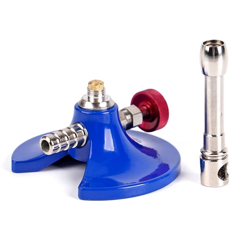 Dental Lab Portable Natural Gas Light Mini Bunsen Brenner Dobbeltrør Roterbart Laboratorieoppvarmingsverktøy_voghion.com