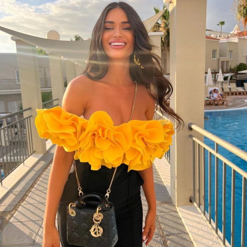 Hot Selling Strapless One-piece Swimsuit, Three-dimensional Flower Beach Vacation Swimsuit_voghion.com