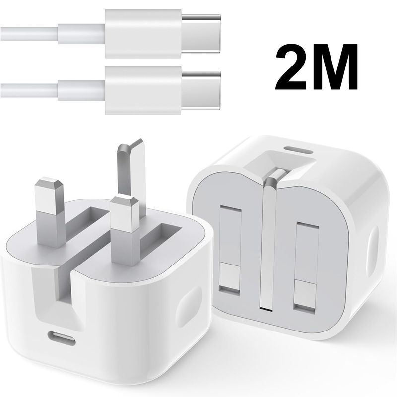 USB C Plug Fast Charger Charge 20W For IPhone 16 15 Pro Max Type Adapter Cable_voghion.com