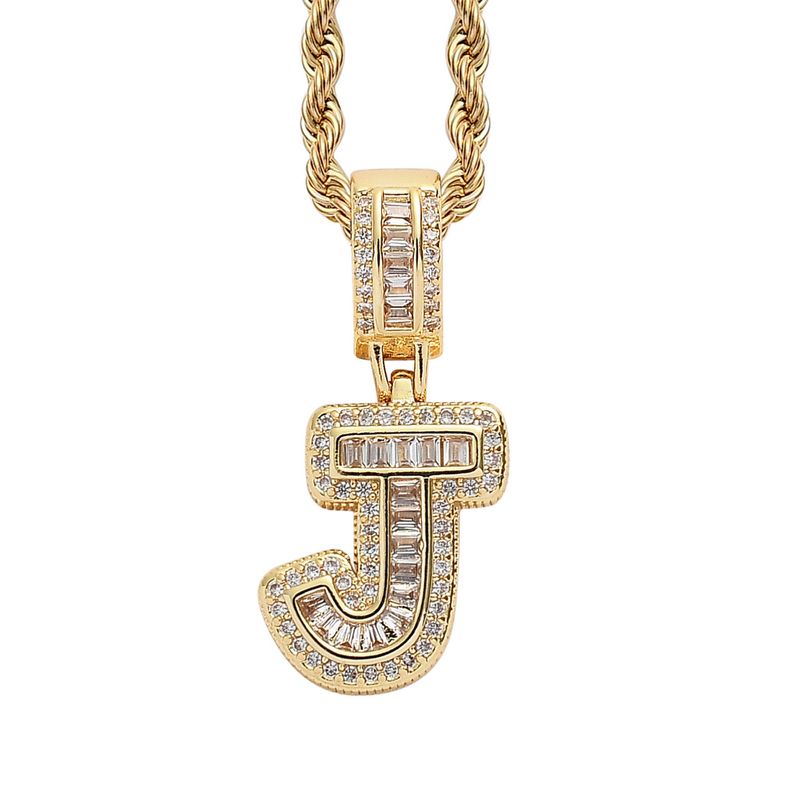 Collana hip hop rock sugar square zirconio ciondolo lettera inglese moda hip hop uomo e donna lettera collana personalità alla moda_voghion.com