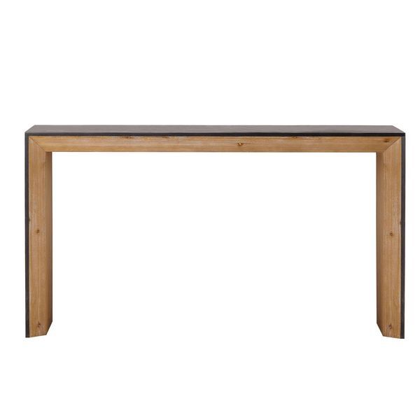 Black / Natural Wooden Console Table Narrow Entryway Table Modern Couch Table Small Entry Way Tables, Easy Assembly, Multi Colors_voghion.com
