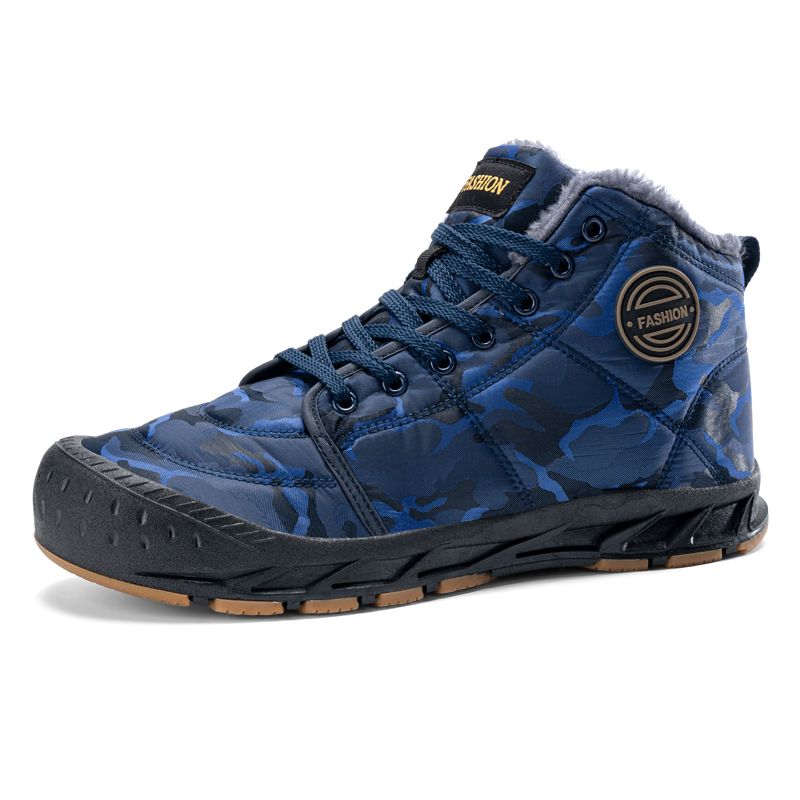 Men's Snow Boots Fur ed Ankle Booties Outdoor Anti-slip Waterproof Boot Unisex Comfortable Warm Sneakers 2024_voghion.com
