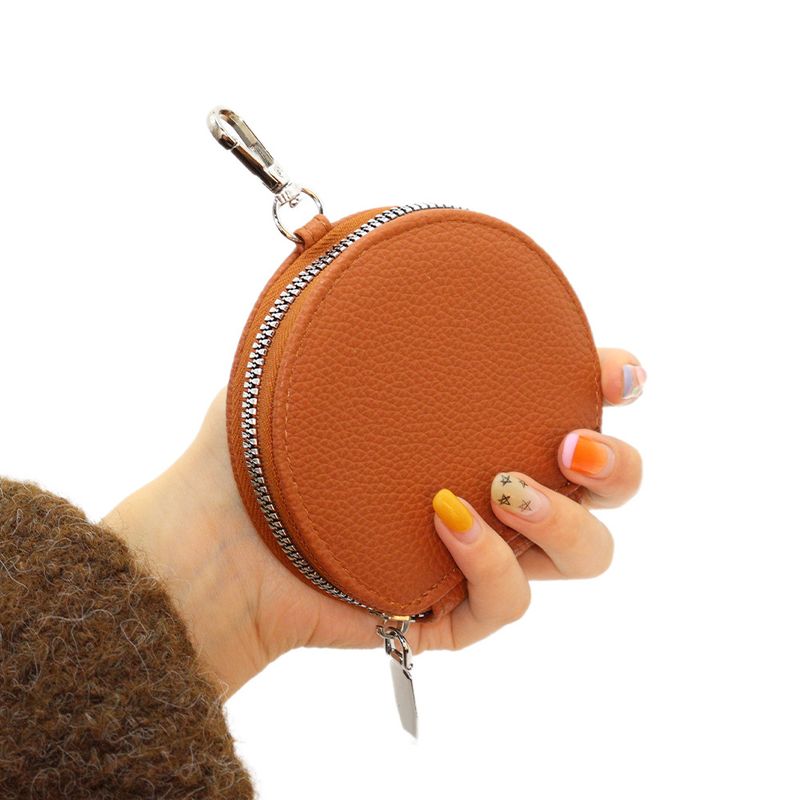 Nw Koran And Japans Styl Frsh Womn's Zippr Coin Purs Lych Txtur Portabl Mini Round Earphon Bag Ky_voghion.com