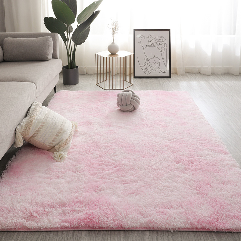 Carpet bedroom covered with Nordic ins, living room, coffee table, bedside girl room, under the bed, plush mesh red carpet floor mat_voghion.com