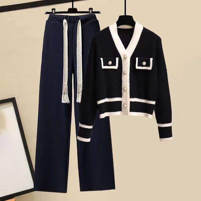 Women's Clothing Large Size Spring And Autumn Suits Fashionable And Age Reducing College Style Sweaters Women's Casual Pants Two Piece Suits_voghion.com
