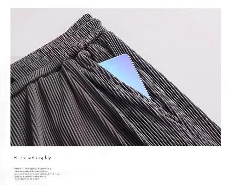 Men's Lightweight Ice Silk Pants - Summer Loose Fit Straight Leg Trousers With Flowy Drape, Casual & Sporty Style For Youth_voghion.com