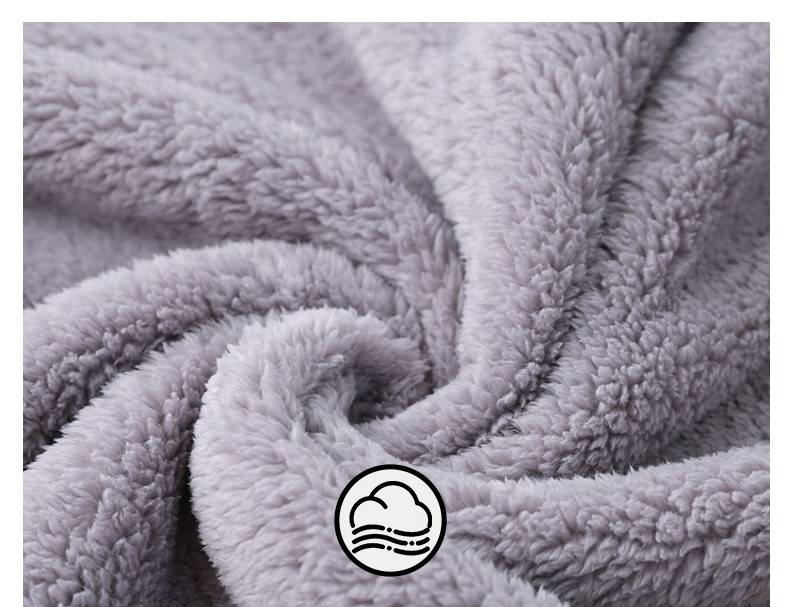 Accappatoio invernale lungo in pile da donna con soffice e soffice peluche, ideale per dormire e rilassarsi (viola, verde, grigio, marrone) - M/L/Xl_voghion.com