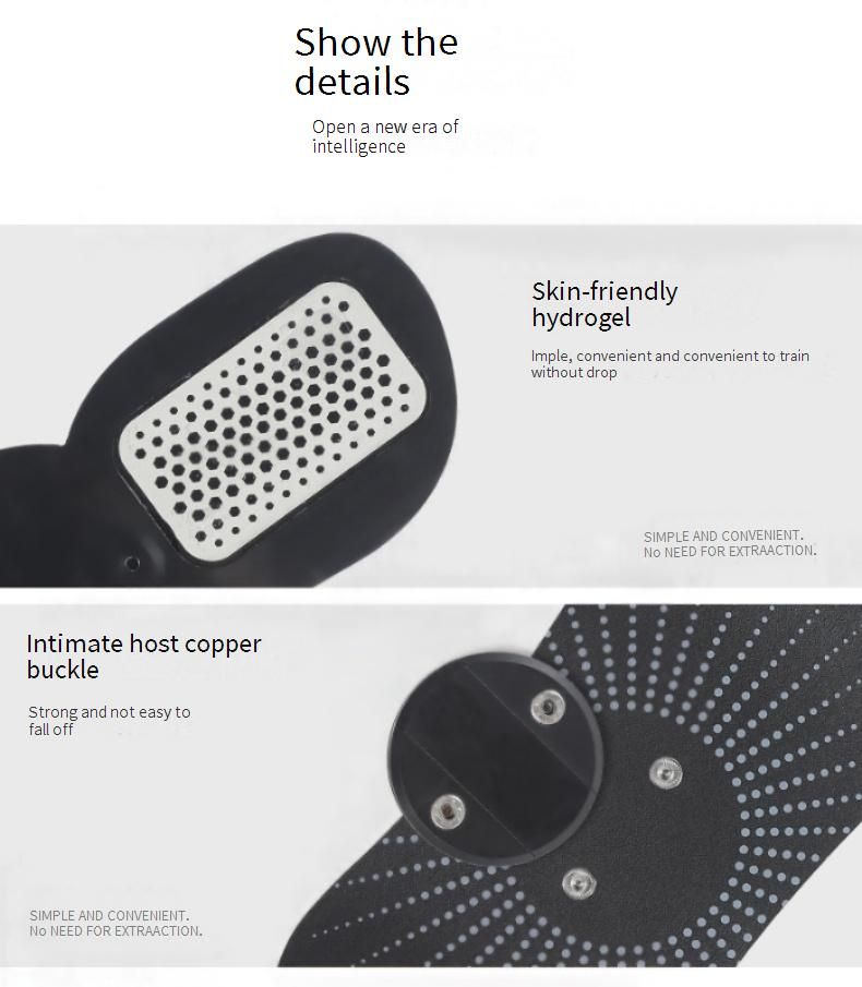 EMS Muscle Stimulator Belt - Abdominal Toner With 3 Pads & Rechargeable Units, Home Gym Equipment For Core Workout & Muscle Training"_voghion.com