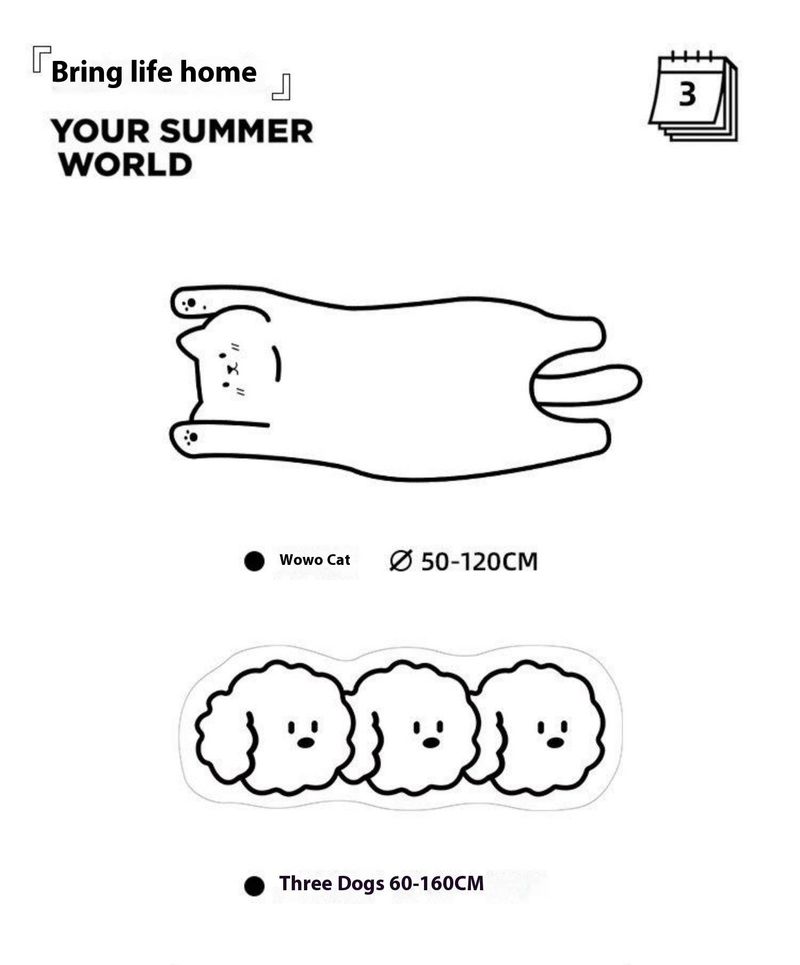 Tappeto antiscivolo con motivo a gatto in stile nordico minimalista per camera da letto, cameretta dei bambini, soggiorno, morbido tappeto in poliestere lavabile con simpatica stampa di animali_voghion.com