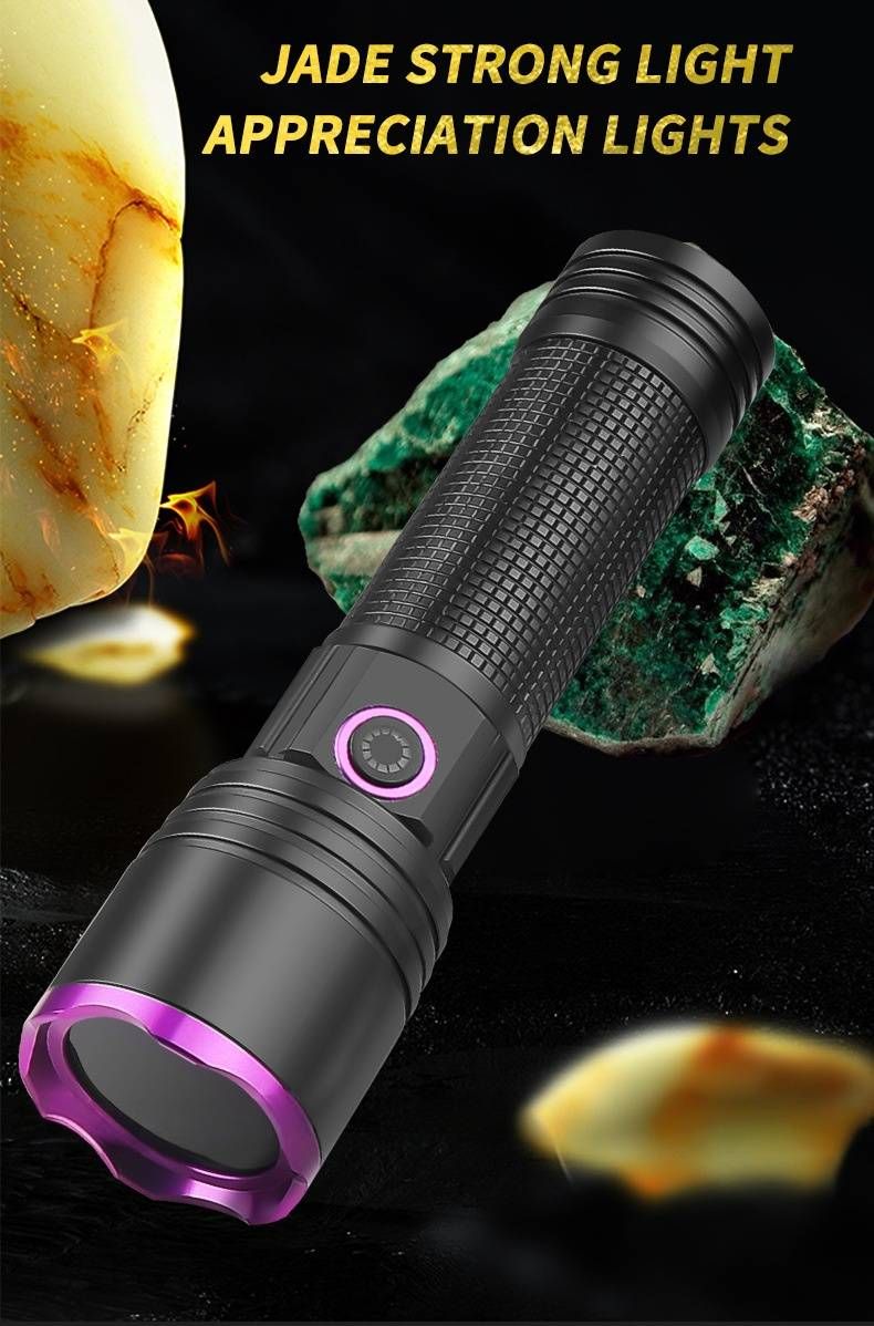 UV365 Blacklight Flashlight – 10W High-Power LED For Pet Stain Detection, Counterfeit Money & Security Checks (26650/18650 Battery Options)_voghion.com