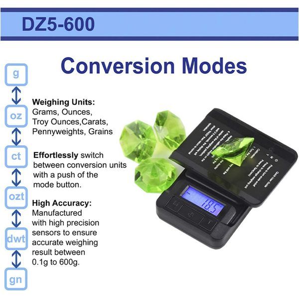 DZ5650g Digital Pocket Scale 650G X 0.1G_voghion.com