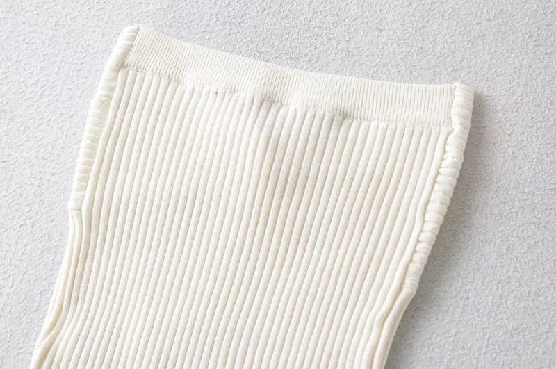 INS Vår/sommar Stickad Twisted Off Shoulder Base Axelbandslös för kvinnor, tight och sexig lågskuren kort väst Trend_voghion.com