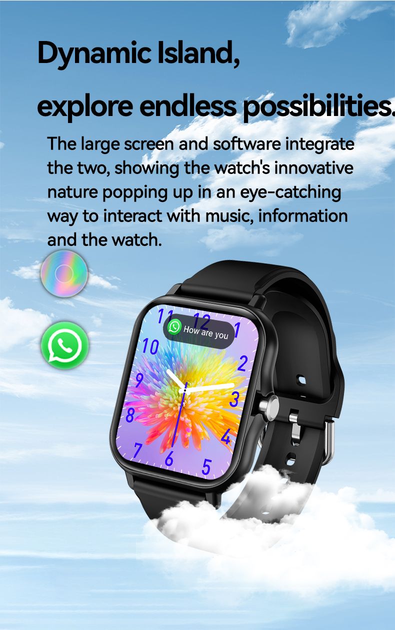 LAXASFIT 2025 Android IOS Bluetooth Talk Heart Rate Monitor Sleep Record Sports Smart Watch Ladies Men Gift_voghion.com