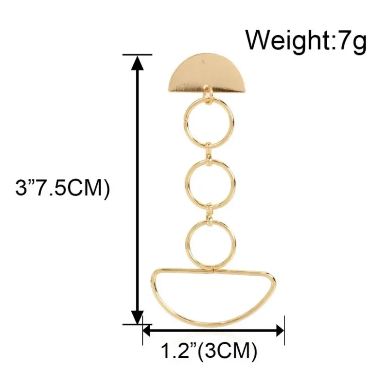 Trendige runde, geometrische C-förmige Ohrringe aus europäischer und amerikanischer Legierung, geeignet für Pendler und unterstreichen den individuellen Stil._voghion.com