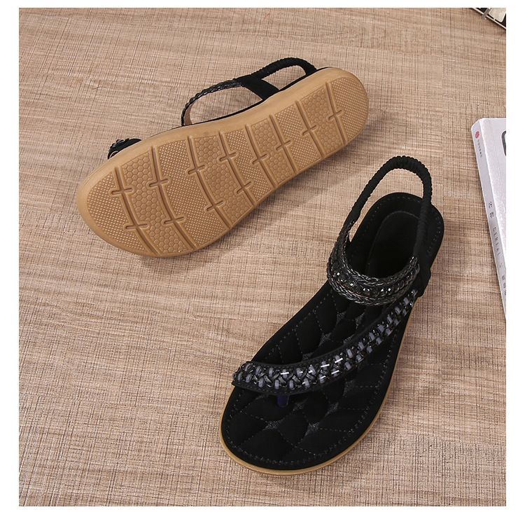 Sandals Women Simple Light Casual Style Flat Large Size Set Toe Sandals_voghion.com