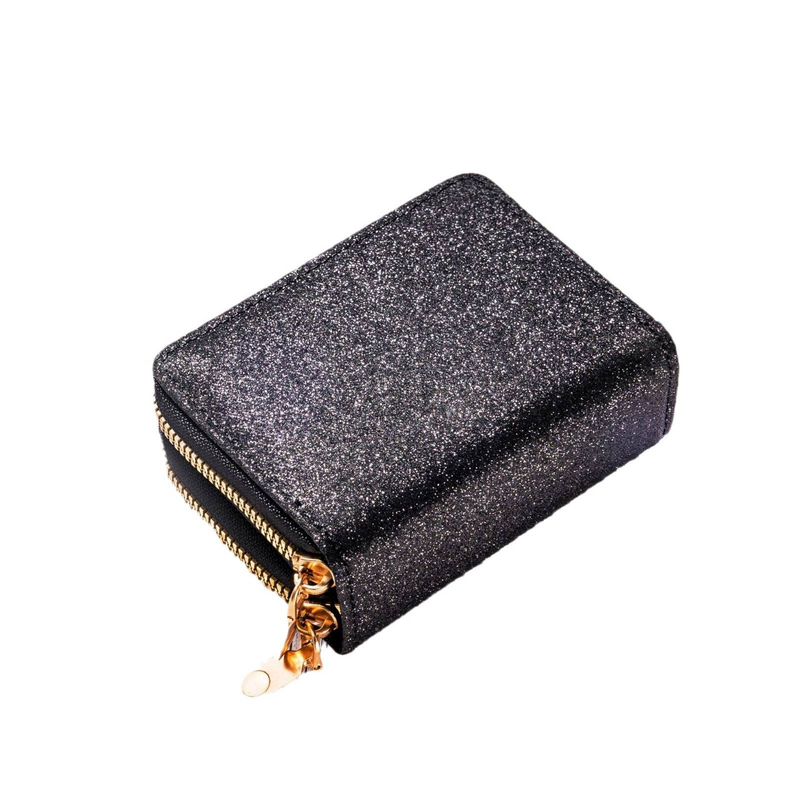 Nuovo stile da donna con doppia cerniera a fisarmonica porta carte con cielo stellato porta carte flash multi slot per carte porta documenti da donna alla moda_voghion.com