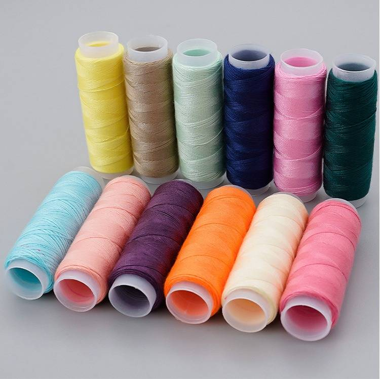 Boîte de 39 couleurs de fil à coudre fait main petite bobine de fil polyester 402 100 m petite bobine de fil_voghion.com