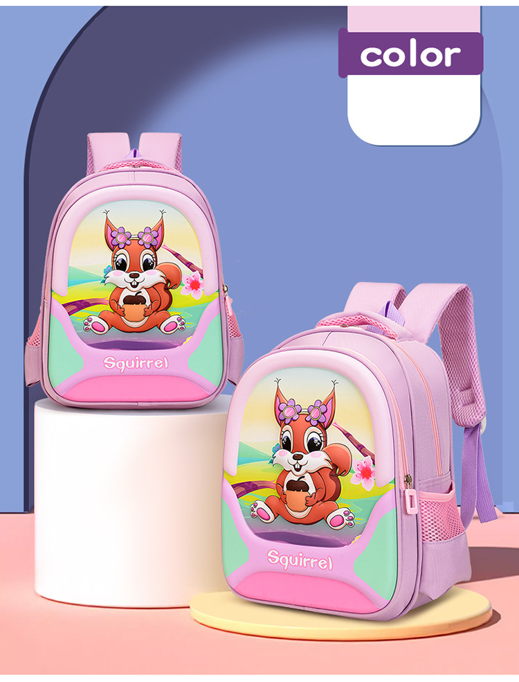 Mochila escolar pequena infantil, reduz o peso e protege as costas, mochila para bebês, desenho animado, mochila de ombro duplo moderna e moderna_voghion.com