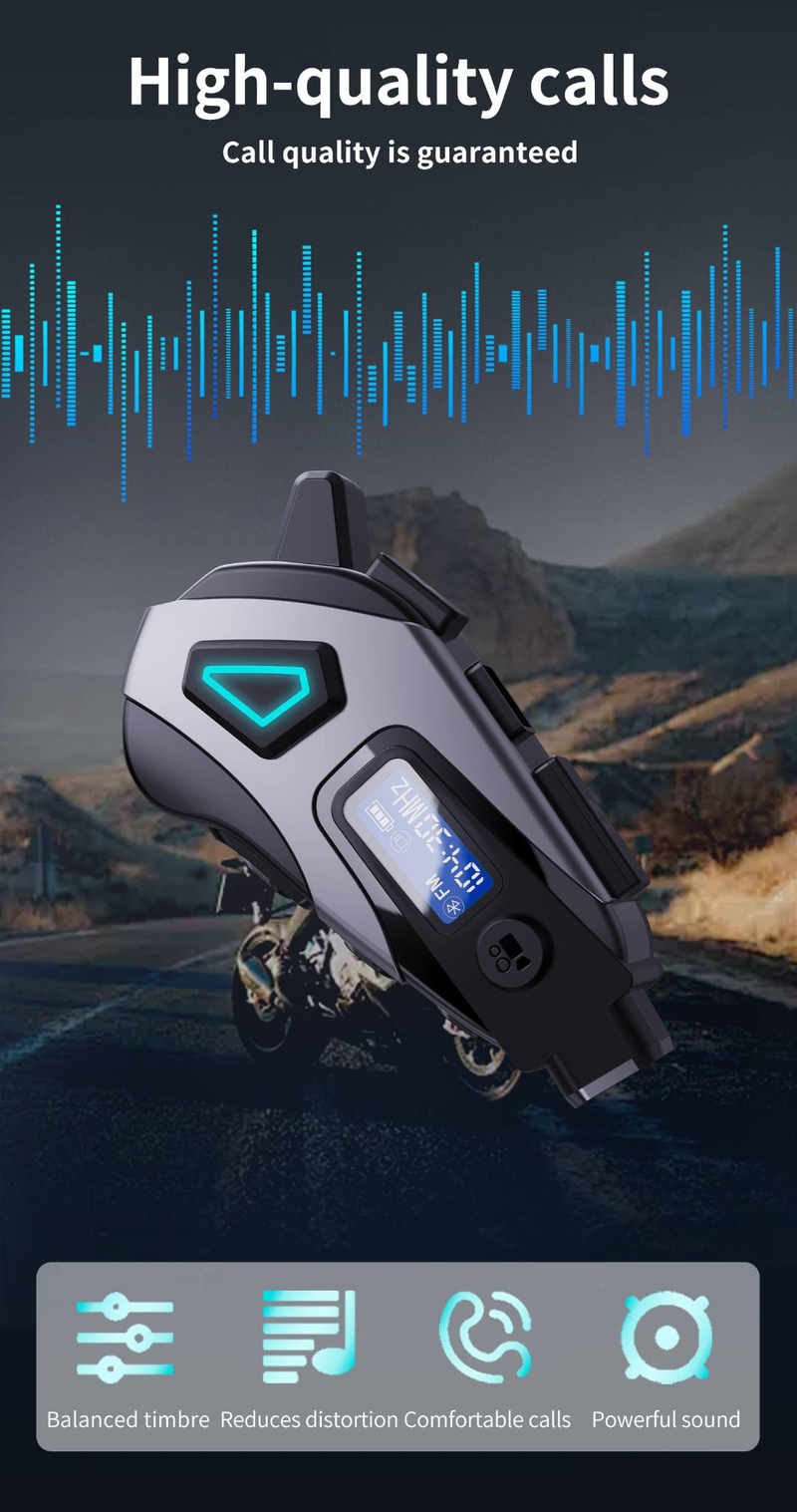K10 viedās ķiveres Bluetooth austiņas — HiFi skaņa, LED gaisma, IPX8 ūdensizturība, CVC trokšņu slāpēšana — uzlabota pieredze_voghion.com