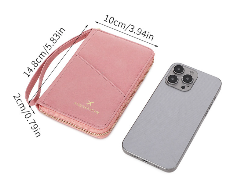 Women's Wallet & Men's Wallet Rfid Antimagnetic Passport Bag Zipper Short Passport Holder Multifunctional Travel Storage Certificate Bag_voghion.com