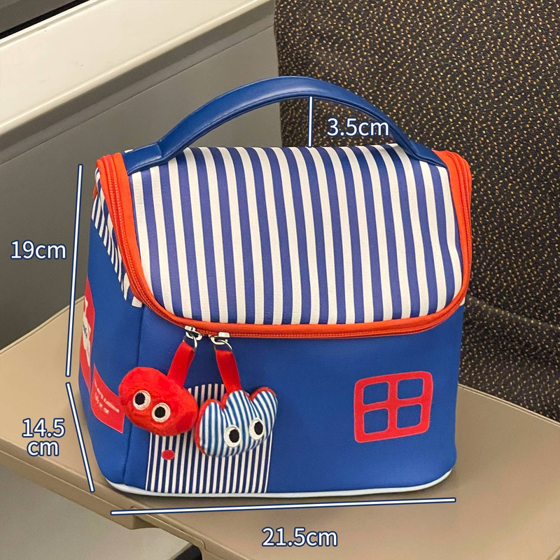 Cute Cottage Style Makeup Bag - Large Capacity Travel Cosmetic Organizer With Handle_voghion.com