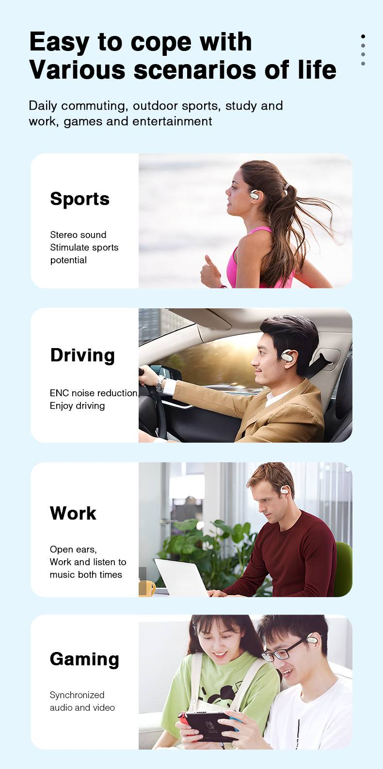 Hi92 OWS Bluetooth-oordopjes zonder oordopjes met open, dubbele oorhaak en richtingsgevoelige transmissie_voghion.com