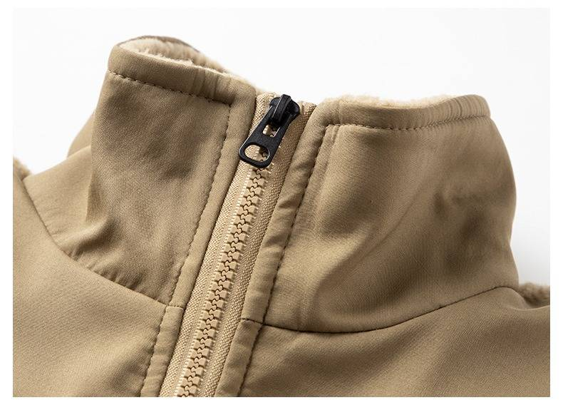 "Men's Quilted Fleece-Lined Jacket – Lightweight Lambskin Outer With Polar Thermal Lining"_voghion.com