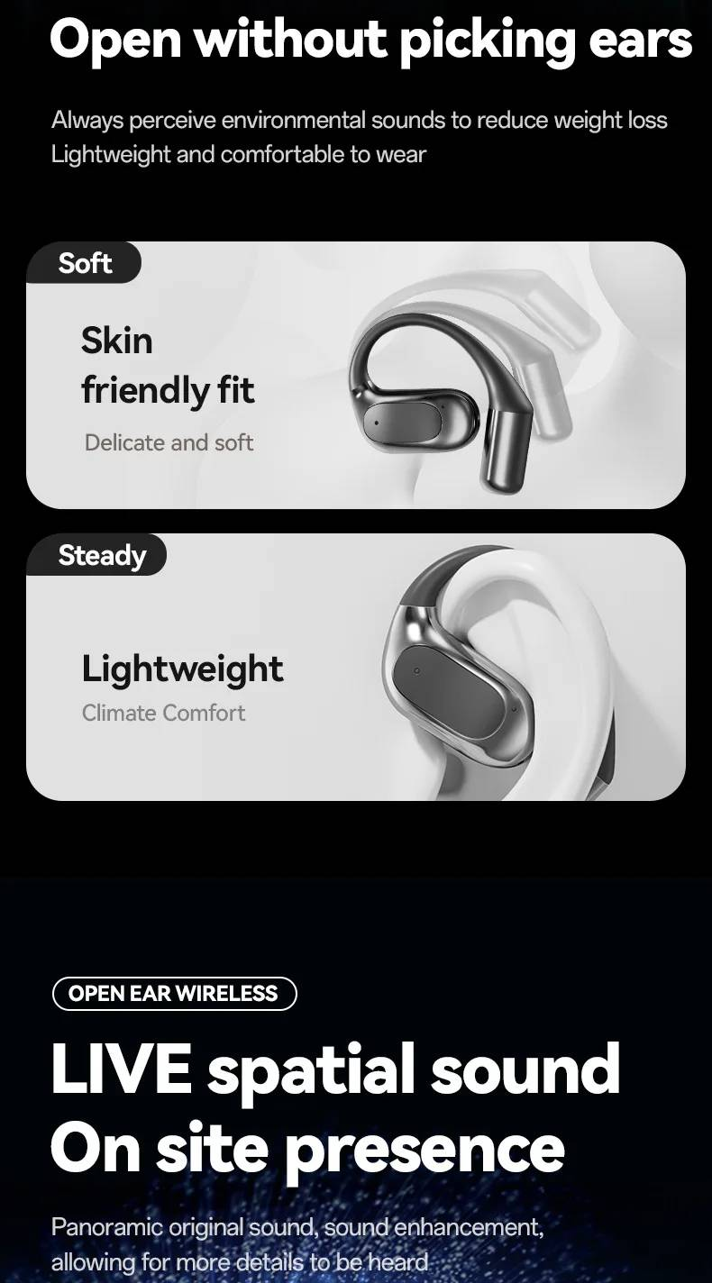 Auriculares inalámbricos M114 con traducción simultánea y voz inteligente con IA._voghion.com