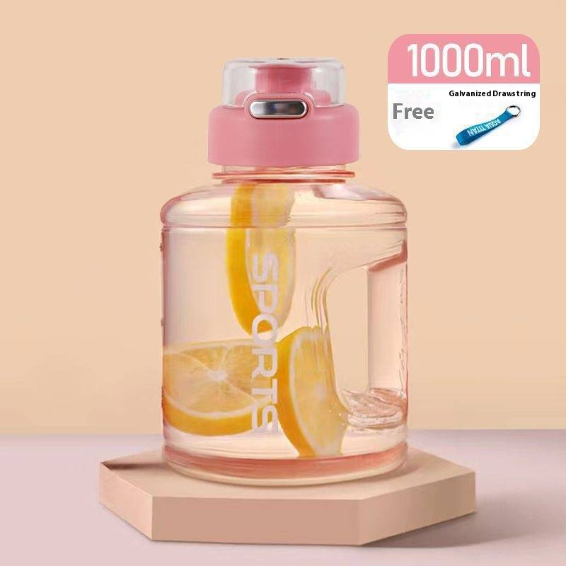 1.6L/2.5L/4L Large Capacity Sports Water Bottle – BPA-Free PC, Leak-Proof, With Carry Handle & Bonus Accessories (Brush, Strap, Straw)_voghion.com