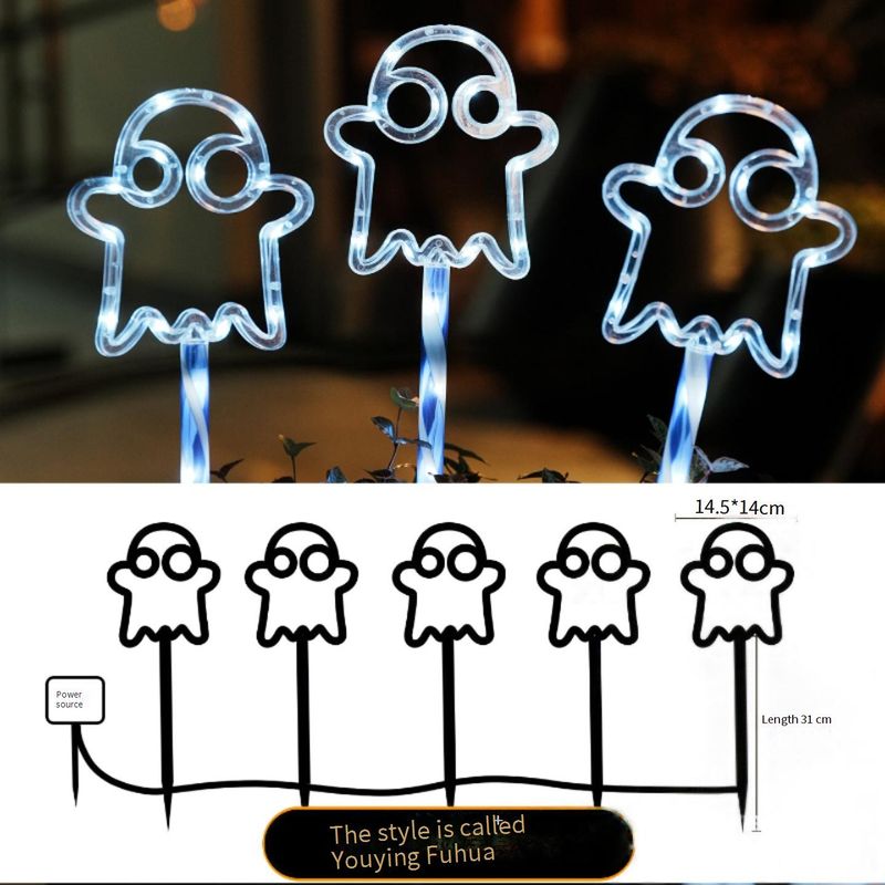 Halloween LED Suction Cup Lights - Battery & Solar Powered Spooky Decorations For Indoor/Outdoor, Window, Balcony_voghion.com