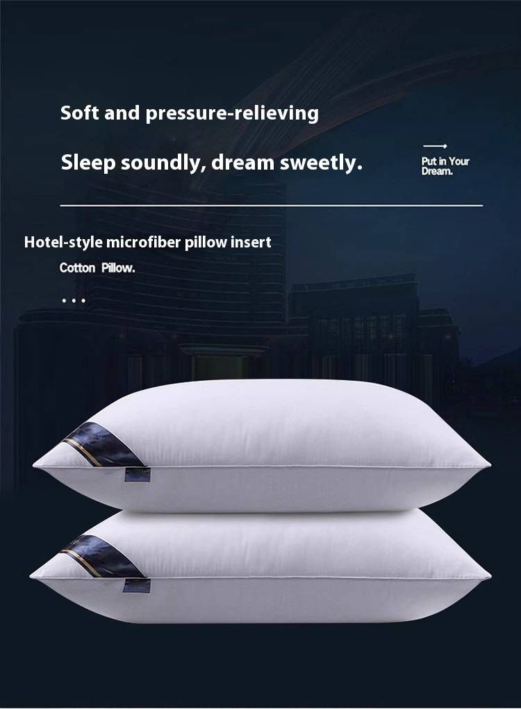 Cuscino in poliestere di qualità alberghiera (48x74 cm) – Altezza regolabile (5-10 cm) per supporto cervicale, anti-cedimento, vendita all'ingrosso per casa e ospitalità_voghion.com