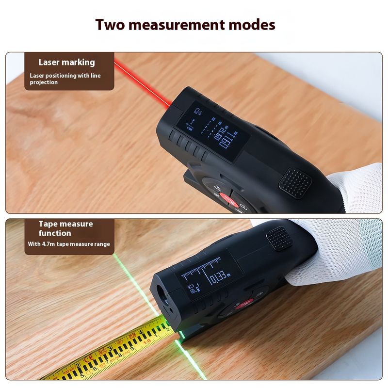 3-in-1 Laser Tape Measure – High-Precision Digital Measuring Tool With Cross-Line Laser & Auto-Calculation_voghion.com