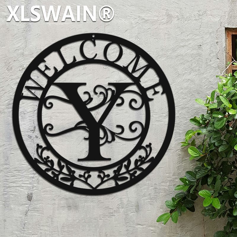 Metal Letter Logo, Indoor And Outdoor Hanging Commemorative Decorations, Split Letter Logo, Letter Gift Country Welcome Sign_voghion.com