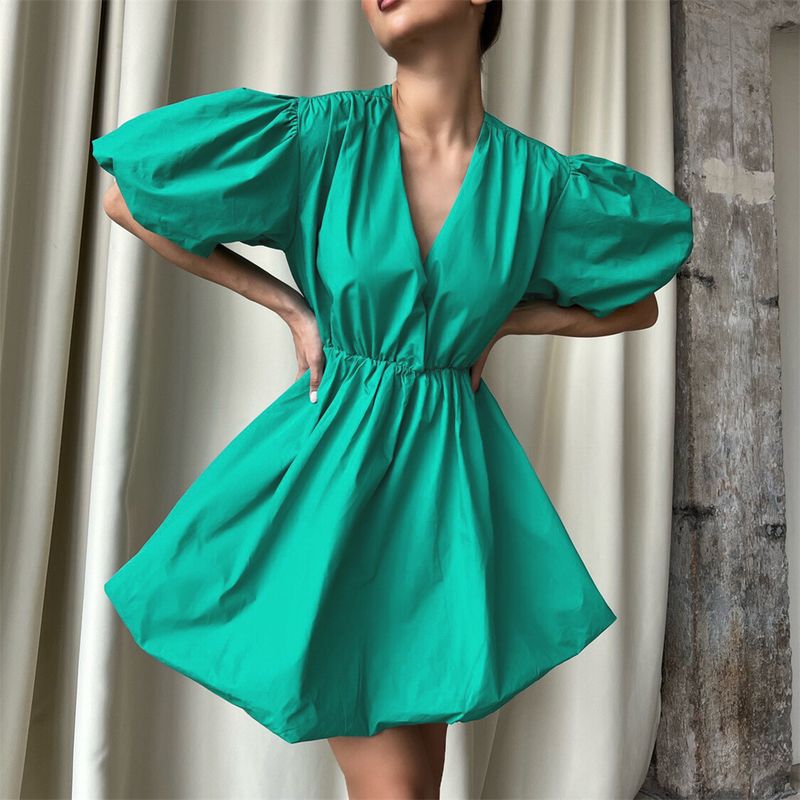 Pink Denim Loose Striped Sleeveless Long Neck Square Midi Mini Summer End Zipper Solid Printed Breathable Dress Gown_voghion.com