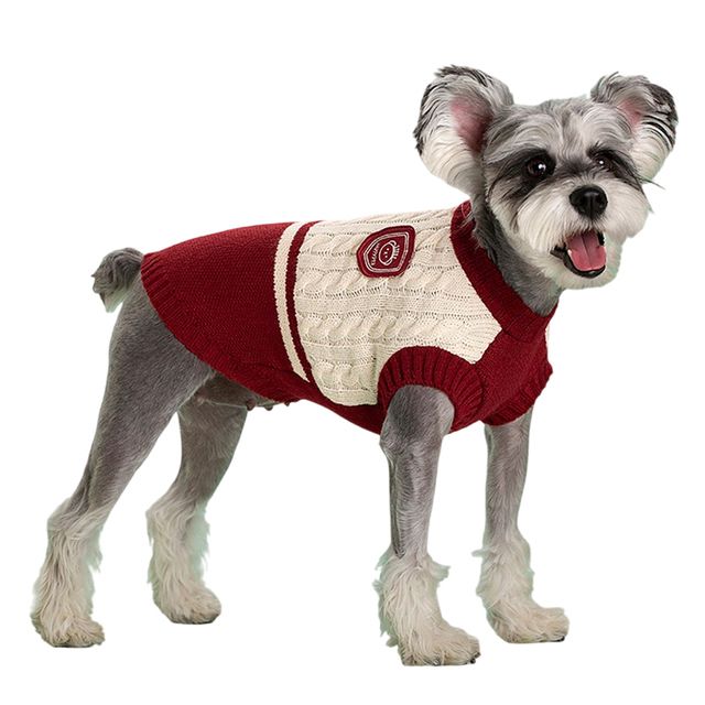 Vêtements pour animaux de compagnie style étudiant : chats, pull, vêtements chauds pour chiots, veste pour petits et moyens chiens, gilet pour chihuahua, boutique PawParty_voghion.com