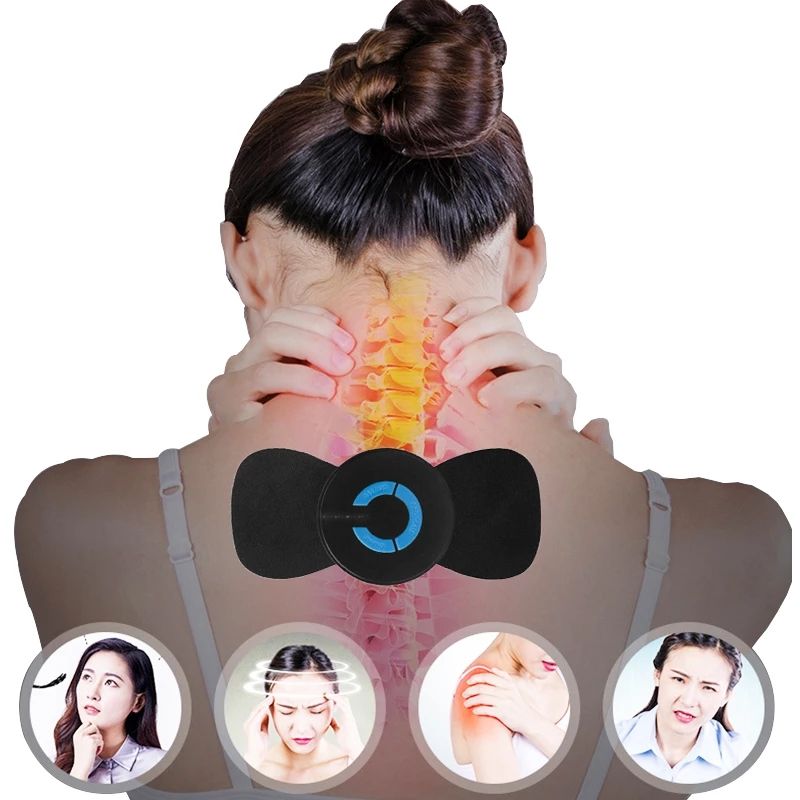Kaasaskantav Mini elektriline kaelamassaažiseade Mugav intelligentne emakakaela massaaži kleebised Meridiaan Massager Lihasvalu leevendamiseks_voghion.com