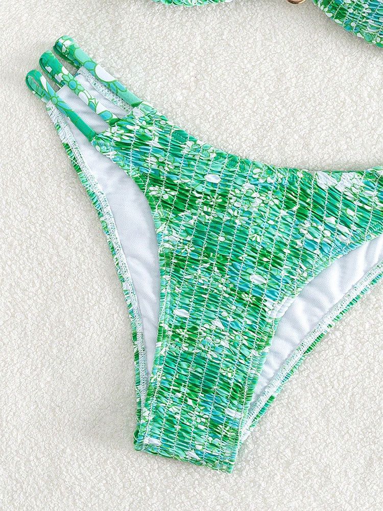 Neu Floral Mode Bikini Badeanzug Europäischen Und Amerikanischen Sexy U Förmigen Dreieck_voghion.com