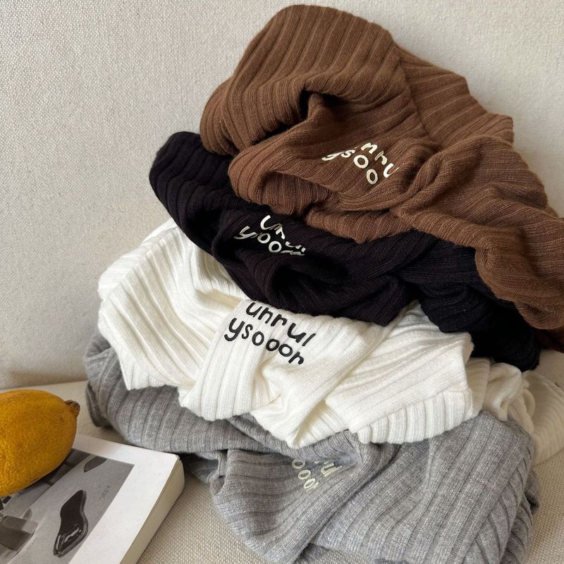 Kinderen lange mouwen T2024 herfst nieuw product, heren- en dameskleding, geweven voering, okselstreep, letterbasis_voghion.com