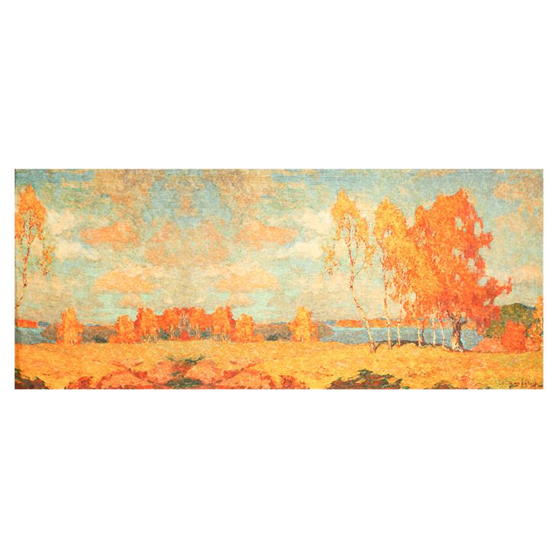 【Maple Forest Late Autumn】90*200 Pure Cashmere Women's Autumn Winter Printed Long Scarf Large Shawl Versatile_voghion.com