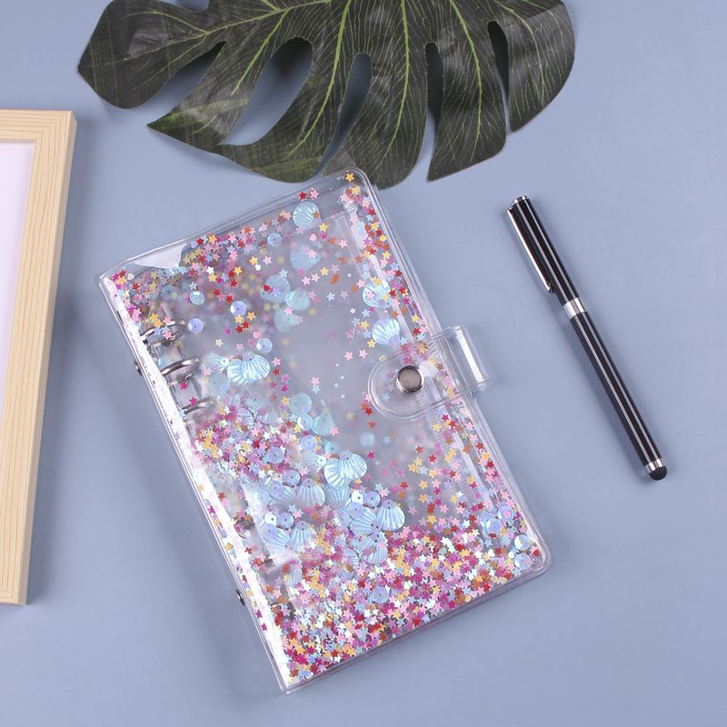 Refillable Notebooks A6 Loose Leaf Folder Zipper Bag PVC Transparent Creative Loose Leaf Cash Budget Handbook_voghion.com