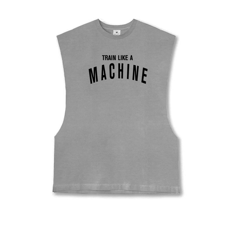 Muscle Shirt Brother Summer Thin Men's Sports Quick Dry Elastic Tank Top Gym Training Tight Sleeveless Men's Sweatshirt_voghion.com
