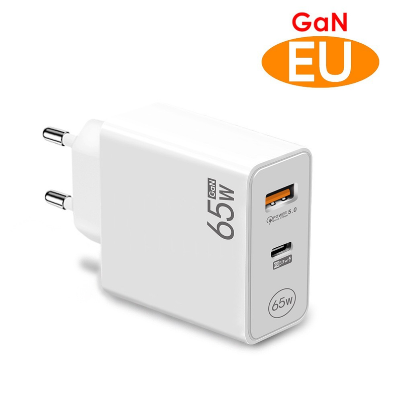 Carregador de nitreto de gálio Syct 65W PD, cabeça de carregamento rápido para celular QC3.0, adaptador universal GaN para laptop_voghion.com